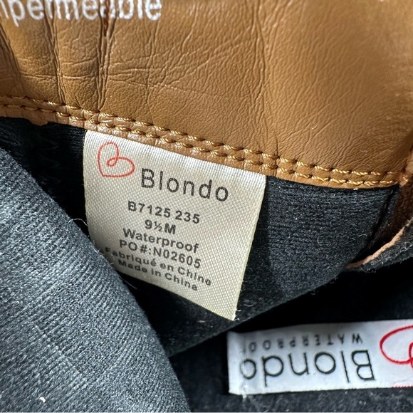 Blondo Women's Siena Boot Waterproof Block Heel Black Leather Zip Bootie #1288 - Picture 7 of 14